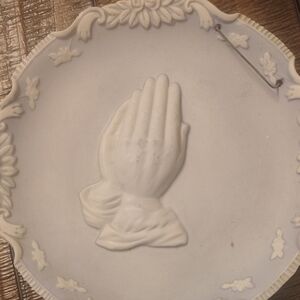 Decorative Plate with Praying Hands